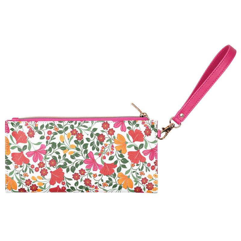 Draper James Travel Wallet, Stylish Wallet for Women, Passport Holder and Credit Card Organizer, Perfect for Travel, Coneflower Pink