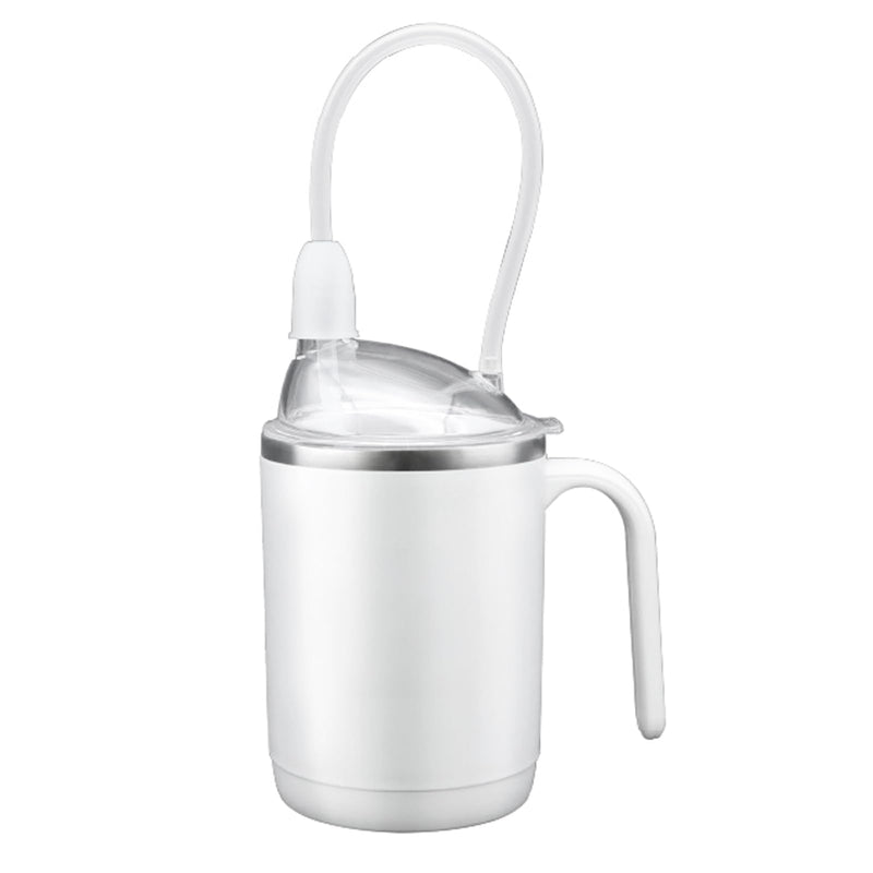 [Australia] - Adult Sippy Cup for Elderly, 15oz Stainless Steel Sippy Cup with Straw, Spill-Proof Dysphagia Cup No Spill Feeding Cup for Adults Disabled Limited Mobility Patients 