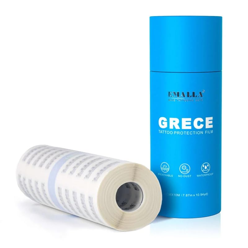 [Australia] - Emalla GRECE Tattoo Aftercare Bandage, Waterproof Second Skin Tattoo Cover Up Tape Patch 8" x 11 Yards Roll Flexible Tattoo Bandage for Healing Skin 0.02mm Tattoo Protection Film Tattoo Supplies 8in x 11yd Roll 