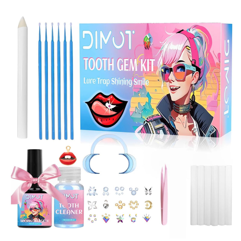 Tooth Gems Kit for Teeth with Light, 2025 New Professional 140 Pcs DIY Gem Jewelry for Man Women Sparkling Crystals - (Multi-Color)