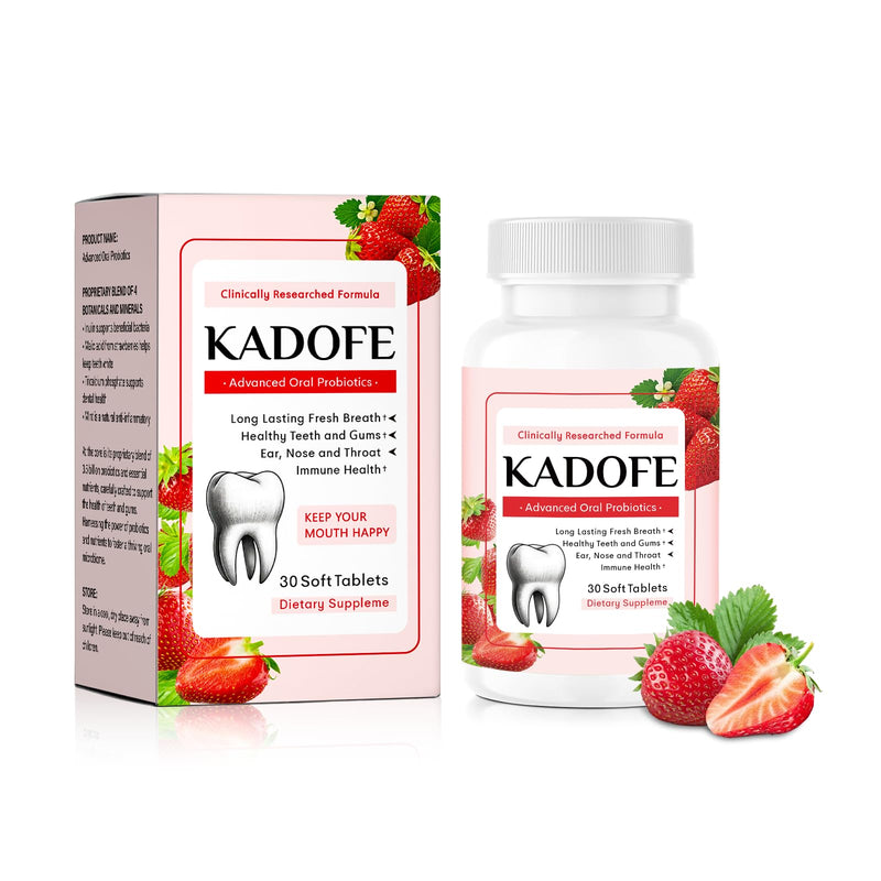 [Australia] - Oral Probiotics for Teeth and Gums & Fresh Breath - Gum Restore & Bad Breath Treatment for Adults |3.5 Billion Advanced Oral Probiotics for Bad Breath, Chewable 30 Tablets (Strawberries-1pcs) Strawberries-1pcs 