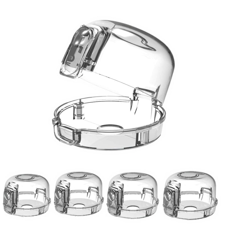 [Australia] - Stove knob Safety Covers (5-Pack) - Child Proof Gas Stove Knob Locks, Baby Proofing Safety Covers for Gas Stoves & Ovens, Heat Resistant & Durable, Easy to Install, Transparent 
