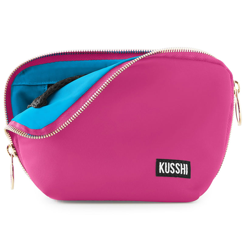 Washable Travel Makeup & Cosmetic Bag - Brush Organizer Sold Separately (Everyday, Pink/Teal)