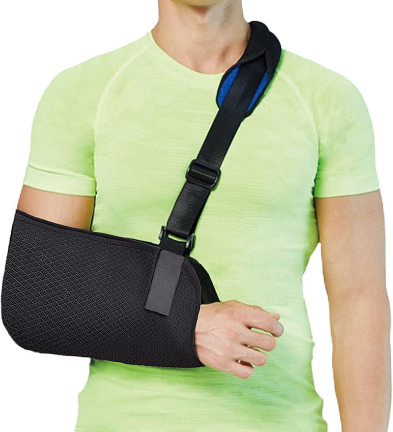 Arm Sling, Shoulder Immobilizer for Arm, Shoulder, Elbow, Wrist Injury, Versatile Arm Support with Foam Neck Pad Fits for Left Right Hand Women Men (S) S