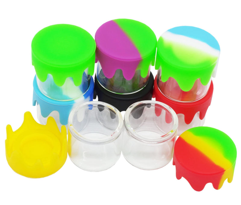 6ml Silicone Glass Wax Containers Airtight Concentrate Jar (100) 100