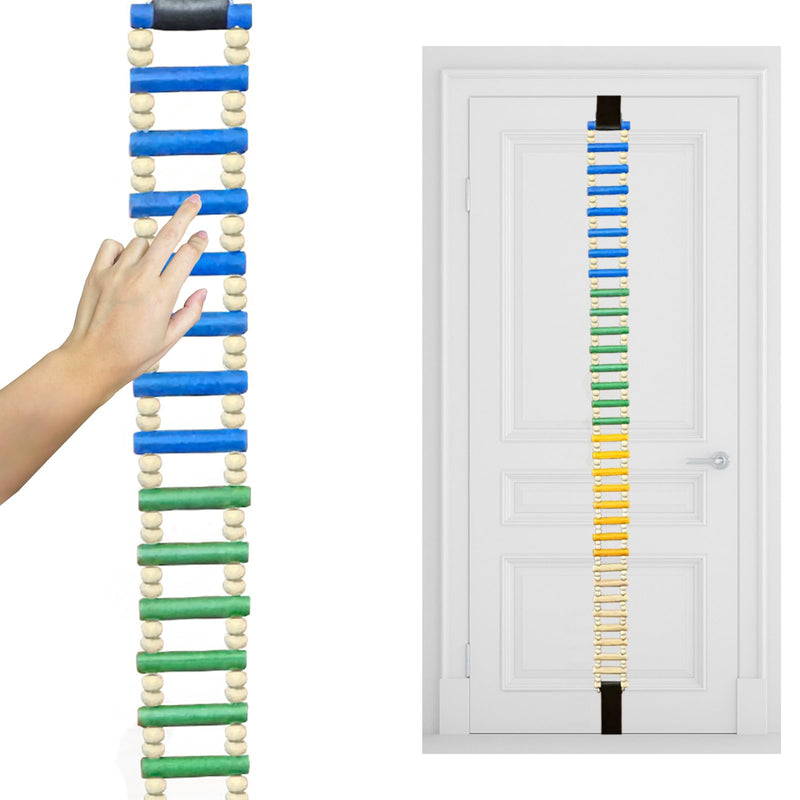 Portable Over-The-Door Shoulder Finger Ladder, Shoulder Pain Relief Wooden Finger Ladder for Hand Therapy and Joint Rehabilitation