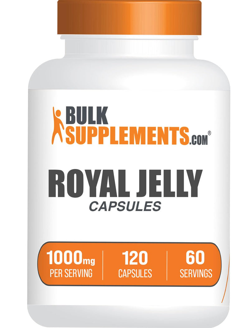 [Australia] - BulkSupplements.com Royal Jelly Capsules - Royal Jelly Supplement, Nutritional Supplement - Gluten Free, 2 Capsules per Serving, 120 Count (Pack of 1) 