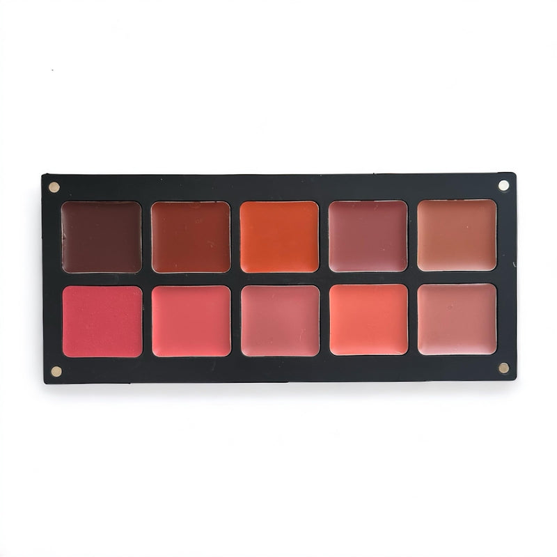 [Australia] - Cheeks & Lip Palette | Lipstick and Blush | Cream Formula | Reusable Magnetic Case | For All Skin Types (Coffe, Nude) Coffe, Nude 