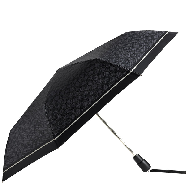 Coach Women's Signature C Umbrella LH/Charcoal Multi