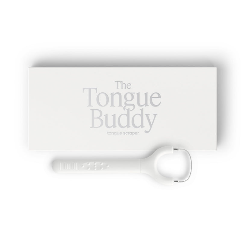[Australia] - TheTongueBuddy‚Ñ¢ Effective Tongue Scraper for Adults - Ergonomic Tongue Cleaner Promotes Fresher Breath, Travel-Friendly Beauty and Personal Care Essential (Smoke White) Smoke White 