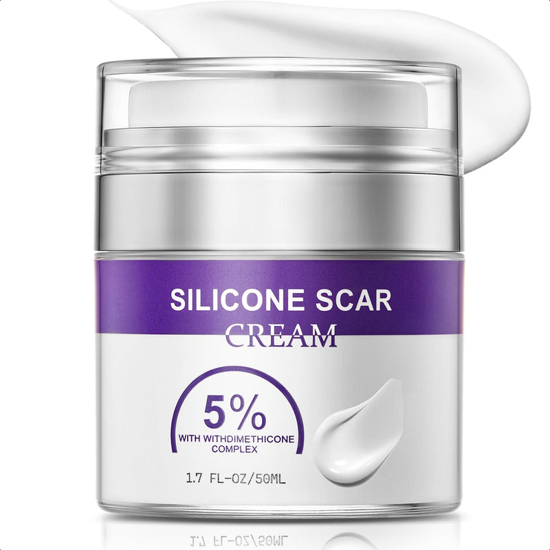 [Australia] - Advanced Scar Cream, Silicone Scar Gel for Old and New Scars, Scar Removal Cream for Surgical Scars, Stretch Marks, C-Section, Keloids, Injury, Acne, and More 1.7 oz(50ml) 