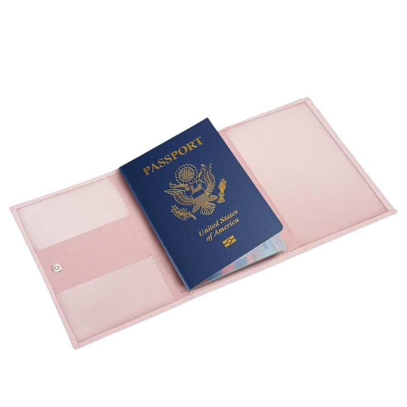 MAVRIK Pilot Document Holder – Genuine Leather Passport Wallet for Pilots – Aviation Gift, Travel Organizer, Pilot License Holder, FAA Medical Holder, Flight Bag Essential Light Pink
