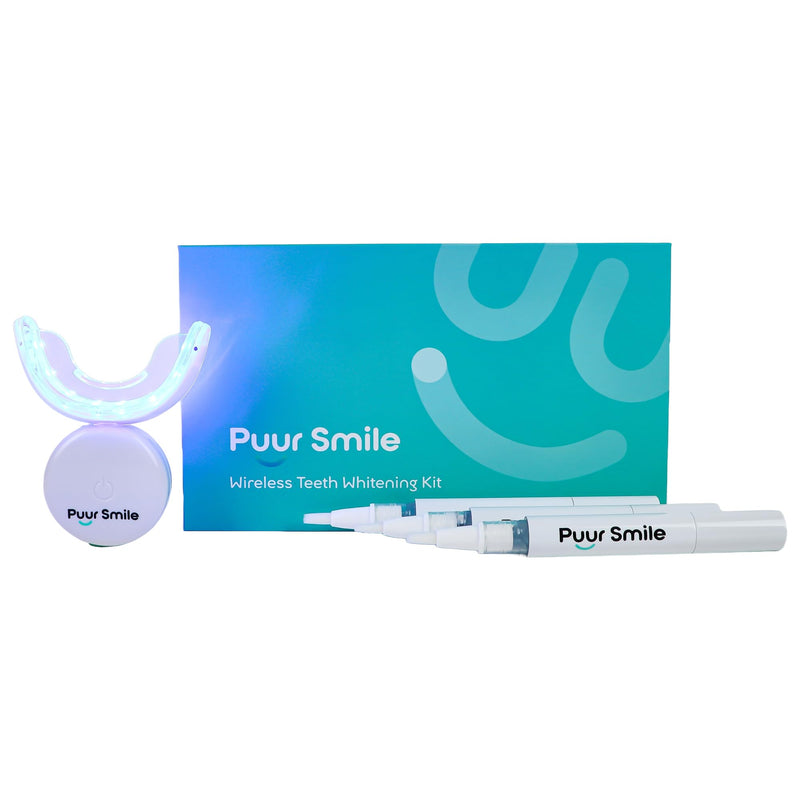[Australia] - Teeth Whitening Kit – LED Light & Whitening Gel with Remineralization Syringes – Professional-Grade Whitening for Sensitive Teeth – Removes Stains from Coffee, Wine, & Smoking 