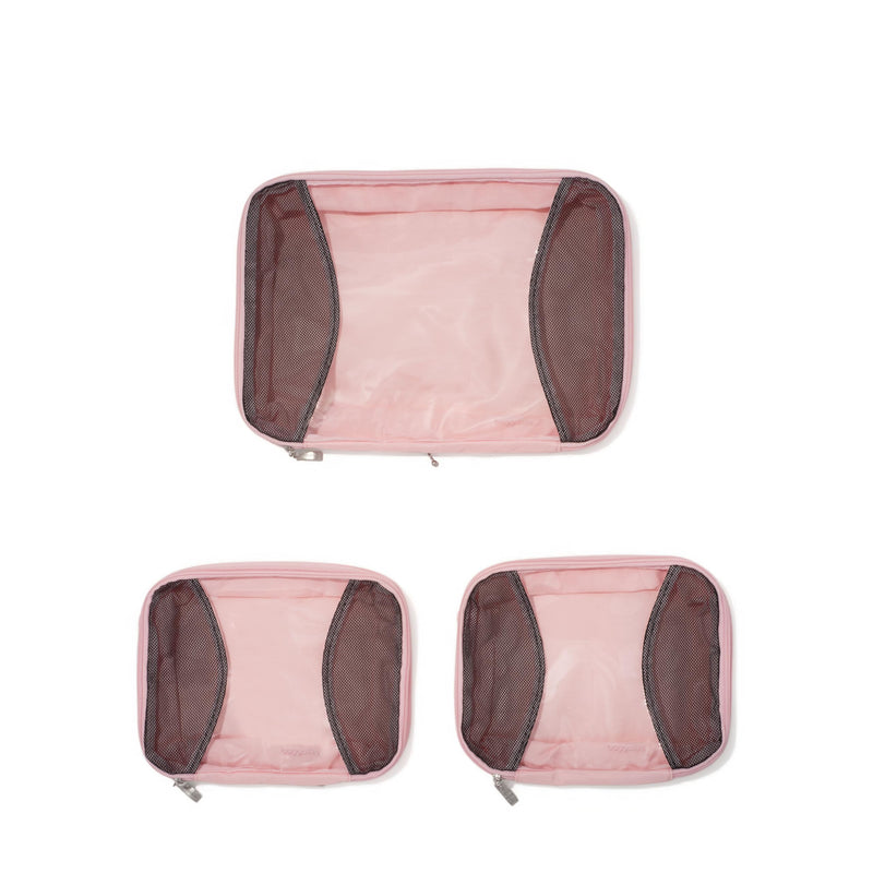 Baggallini Compression Cube 3-piece set - Lightweight Compression Packing Cubes for Travel One Size BAGG PINK