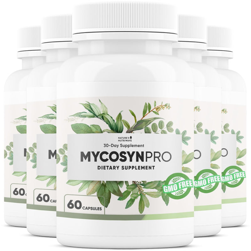 Mycosyn Pro - Natural Supplement with Vitamin C, Folate & Biotin | Non-GMO, Stimulant-Free, Easy to Take | Made in the USA, GMP-Certified | 60 Capsules, 6 Month Supply 60 Count (Pack of 6)
