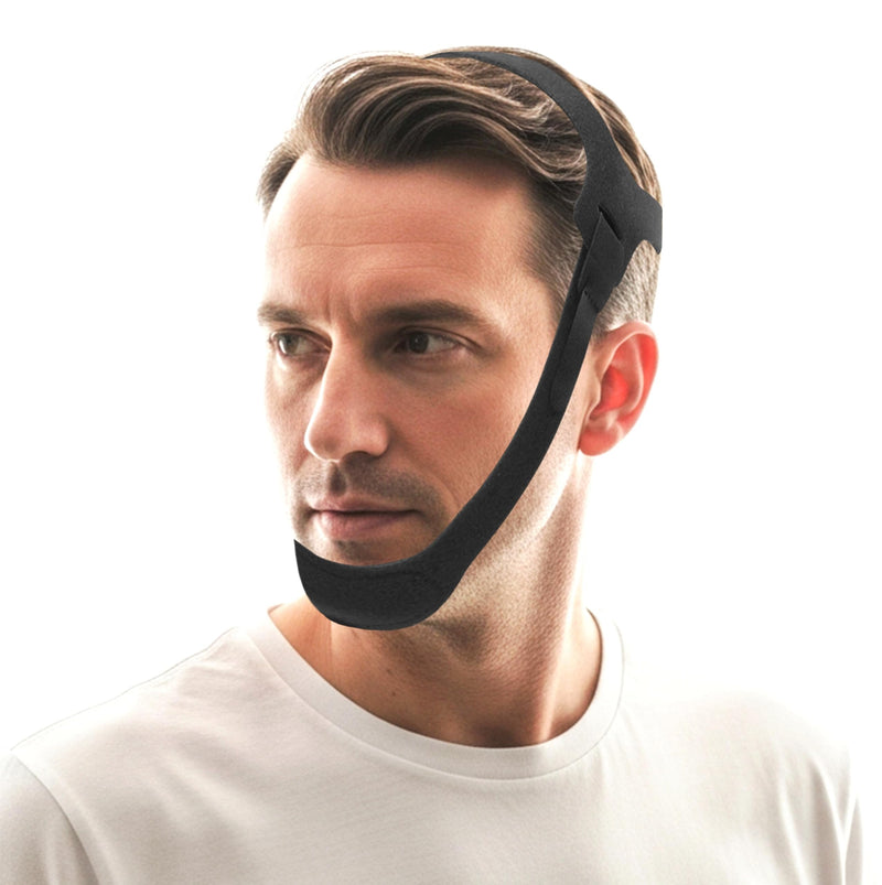 [Australia] - Chin Strap for Sleeping, CPAP Chin Strap, Anti Snoring, CPAP Chin Strap to Keep Mouth Closed, Adjustable, Breathable and Comfortable 