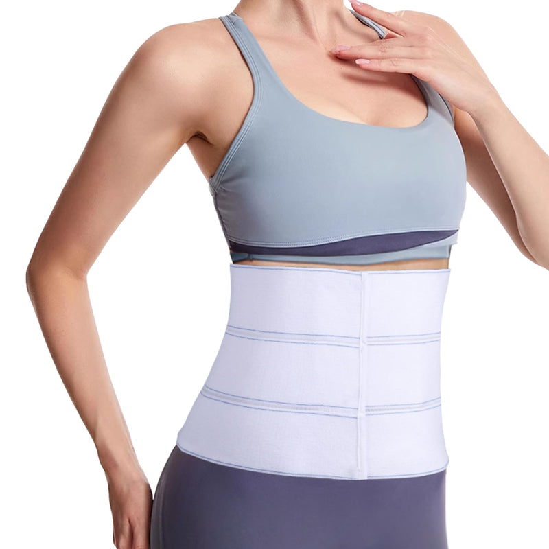 [Australia] - Cozyhealth Elastic Universal Post Surgery Abdominal Binder Lower Waist Support Belt, Wide Belly Girdle Postpartum Stomach Surgical Compression Belly Band for Men and Women (3 Panel - 9", Medium) 3 Panel - 9" 