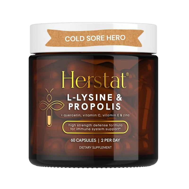 [Australia] - L-Lysine & Propolis | Advanced Lip Health & Immune Support | High Strength Formula with Quercetin, Vitamin C, Vitamin E & Zinc L-lysine 