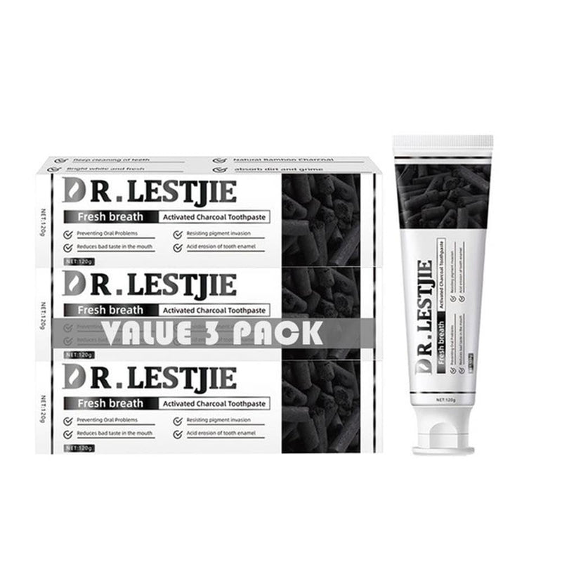 Activated Charcoal Toothpaste,Clean Mint- 100% Charcoal Teeth Whitening Toothpaste for Sensitive Teeth Strengthens Teeth Enamel and Gums 4.23oz-3Pack activated charcoal 4.23 Ounce (Pack of 3)