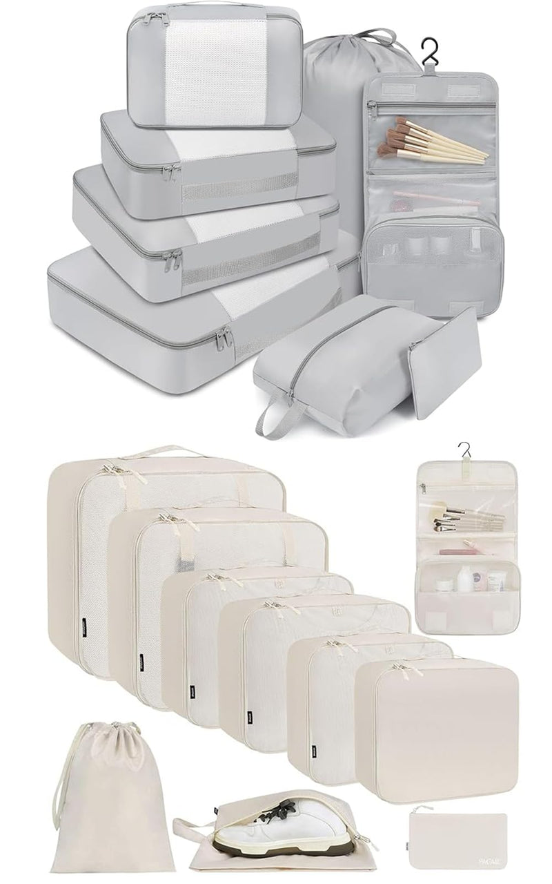 BAGAIL 18 Set Packing Cubes Various Sizes Packing Organizer