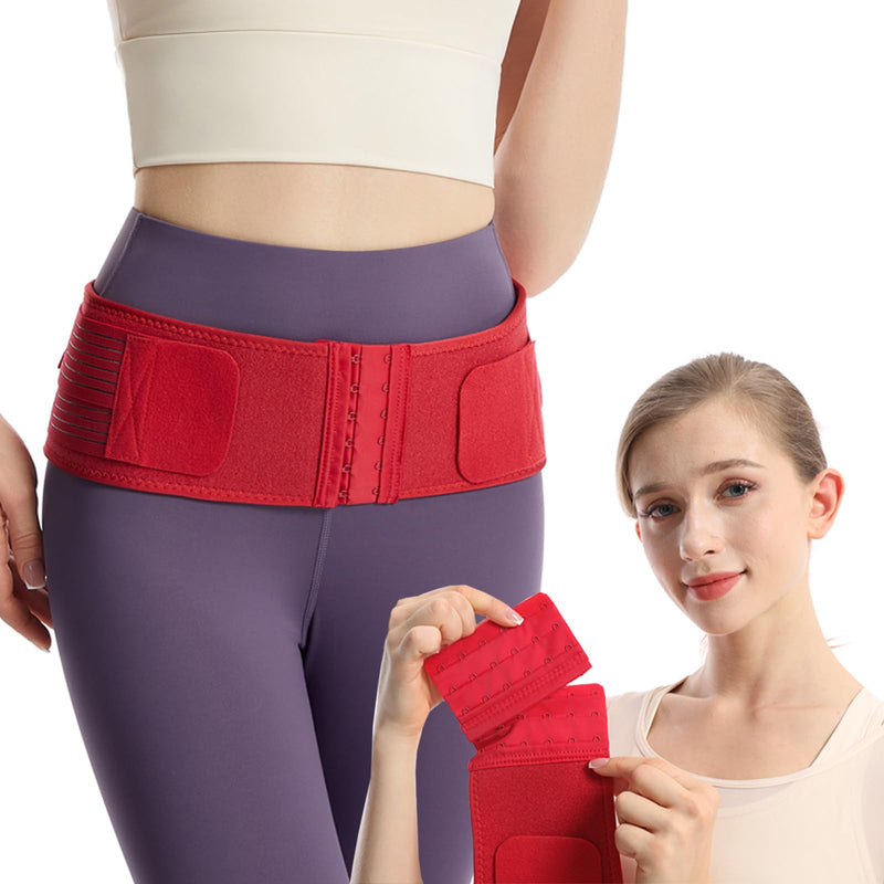 Paskyee Sacroiliac SI Joint Hip Belt with Extra 6-Row Hooks&Eyes, Lower Back Support Brace for Men and Women - Pelvic Support Belt,Sciatica Pelvis Lumbar Hip Pain Relief Plus Size Plus ( Hip Size 39.4"-45.3")
