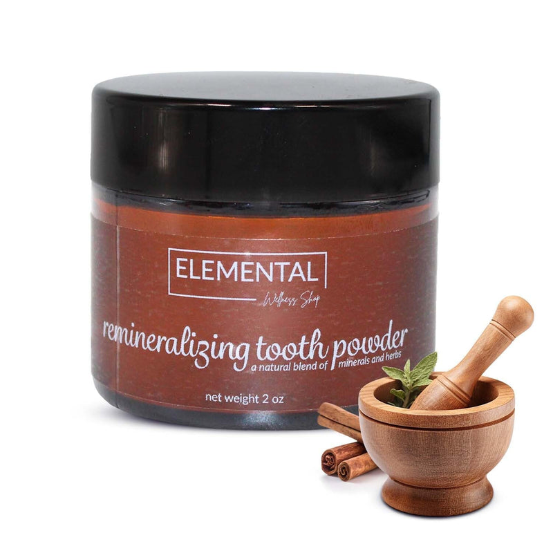 [Australia] - Elemental Wellness, Remineralizing Tooth Powder for Healthy Teeth and Gums - All Natural Tooth Powder, Clove Flavor - Maintains Oral Health - Tooth Powder Remineralizing - No Artificial Flavor, (2 oz) 