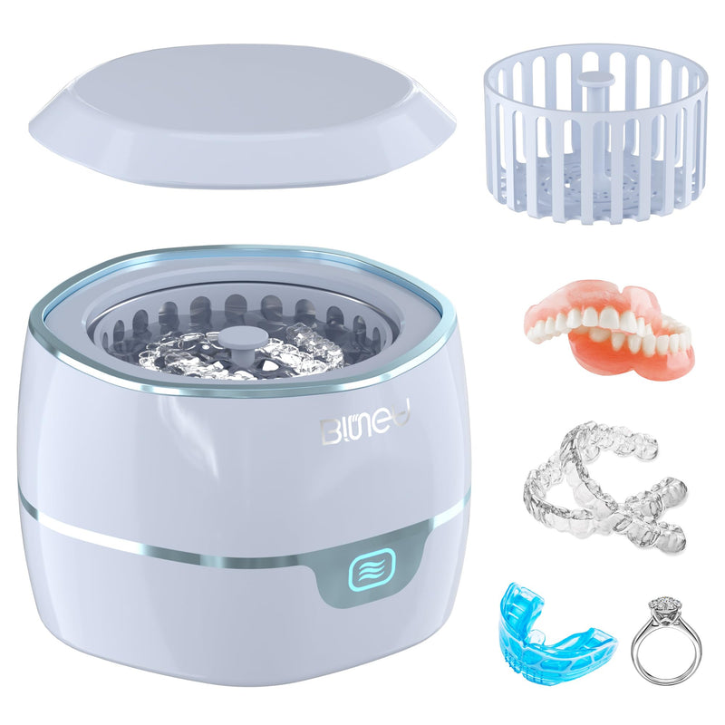 [Australia] - Ultrasonic Retention Cleaner,45kHzRetainer Cleaner Machine for Denture, Mouth Guard, Night Guard, Aligner, Braces, Toothbrush Head & Jewelry,245ML Dental Cleaning Pod 