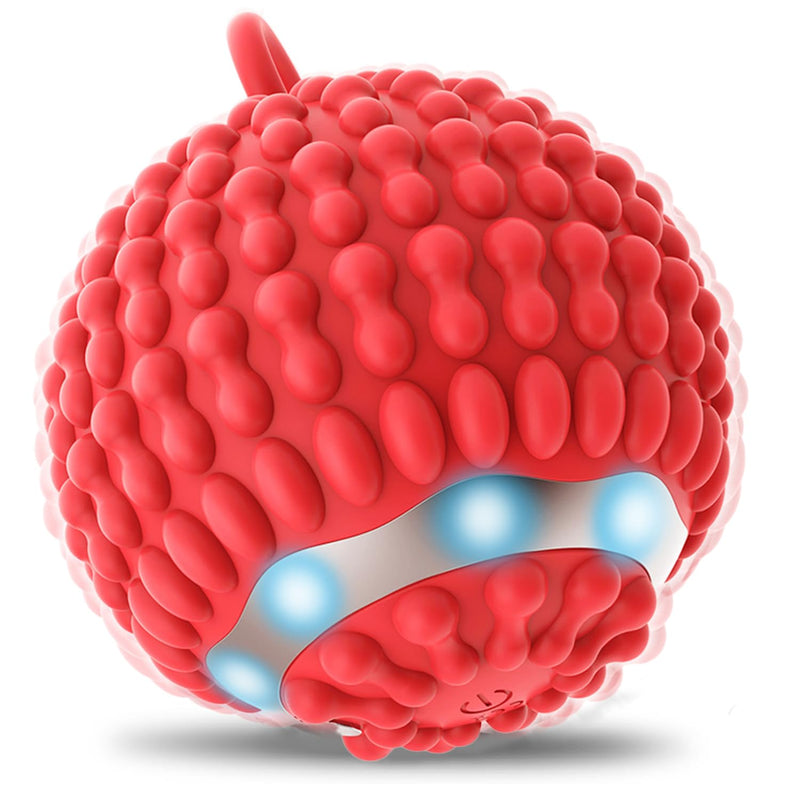 [Australia] - Physical Vibration Therapy Ball - Rechargeable Vibrating Massage Ball for Reduce Hand Tremors(Parkinson's), Stress Relief, Portable Tremor Reduction Device for Home/Travel, Elderly-Friendly Design Red 