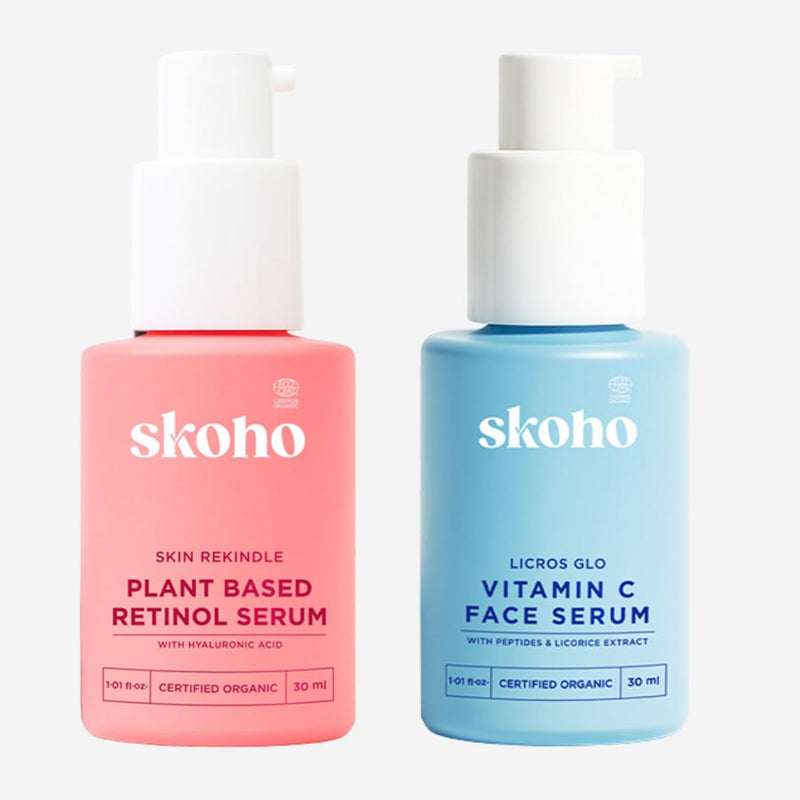Vitamin C & Retinol Organic Serums Bundle