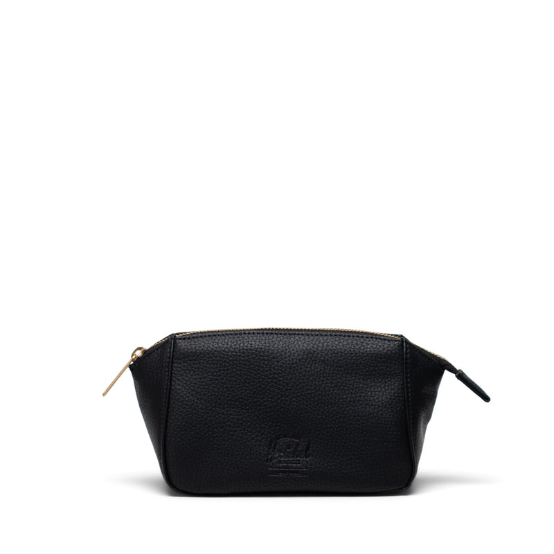 Herschel Supply Co. Milan Small Toiletry Bag | Vegan Leather, Black, Small