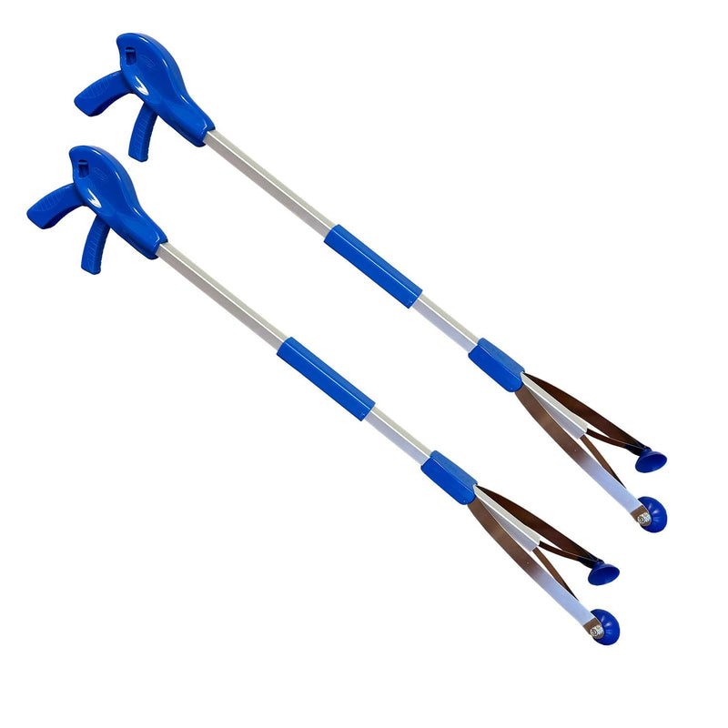 [Australia] - ArcMate 32" EZ Reacher Pro Plus Collapsible Grabber Reacher with Thumb Lock, 6 lb. Capacity, 4.5" Fingers, Heat Resistant Silicone Tips - Grabber Tool for Elderly, Post Op, Accessibility (Pack of 2) 32 Inch Collapsible (2-Pack) 