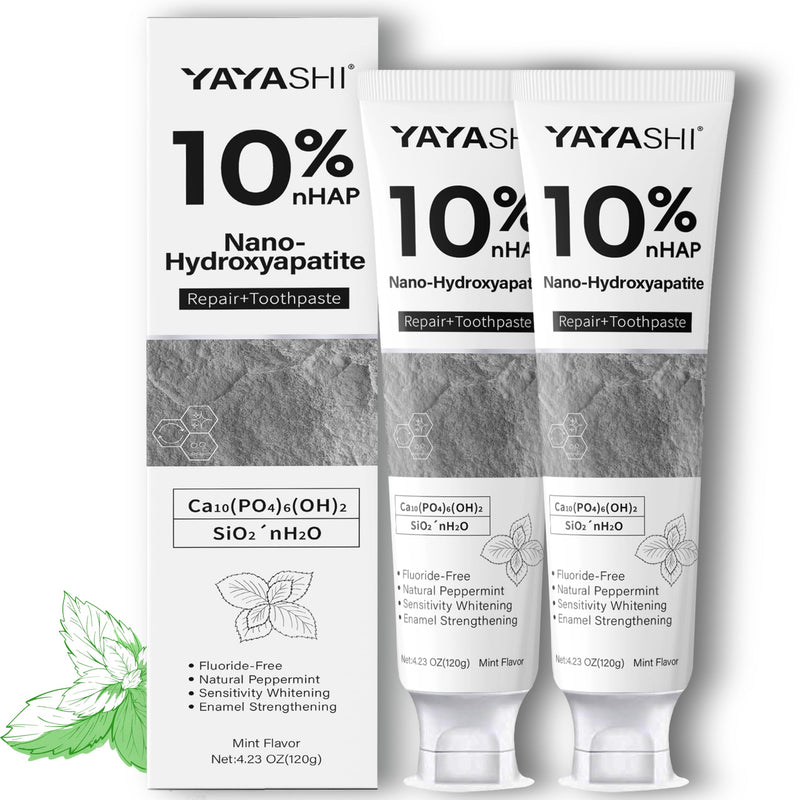 [Australia] - 2PCS Hydroxyapatite Toothpastes 10%,Fluoride-Free Toothpaste, Gentle Mint, Fresh Breath, Daily Use for Oral Health 4.23oz (2pcs) 2pcs 