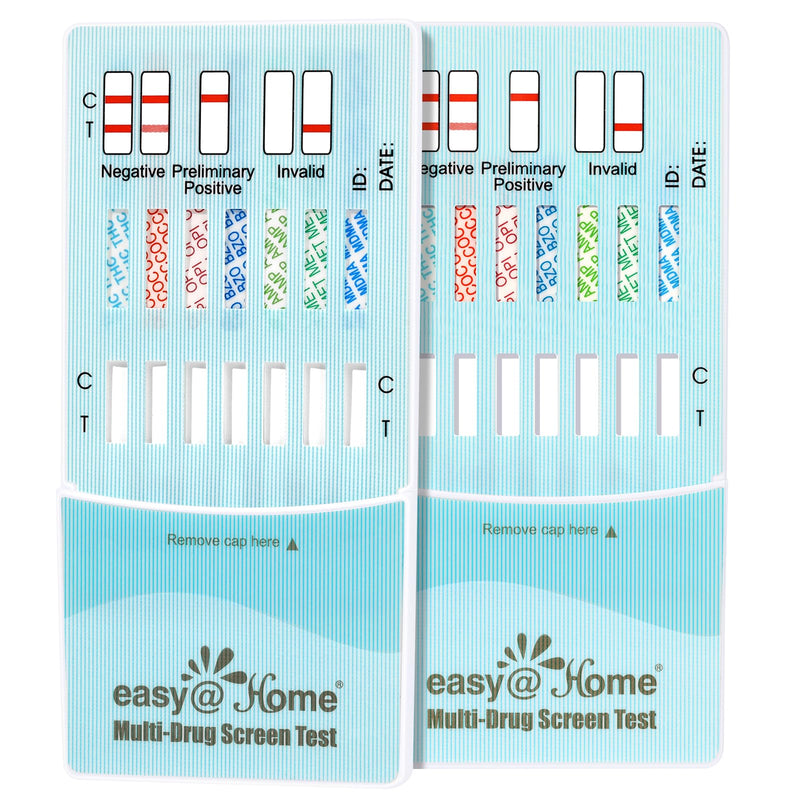 Easy@Home Multidrug Screen Test - Urine Drug Test Kit Detect 7 Commonly Used Drugs Marijuana(THC), Cocaine(COC), Morphine(MOR/OPI 2000), Oxazepam(BZO), Amphetamine(AMP), MET, MDMA EDOAP-174-15Pack