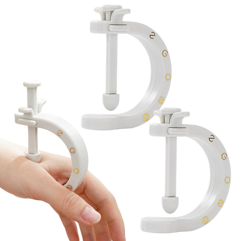 [Australia] - 2PCS Acupuncture Clip Tool, Migraine Relief Hand Clip, Compact Pressure Point Massage Tool, Portable Pressure Point Clip for Hand Foot Ear Migraine Relief, Light Gray 
