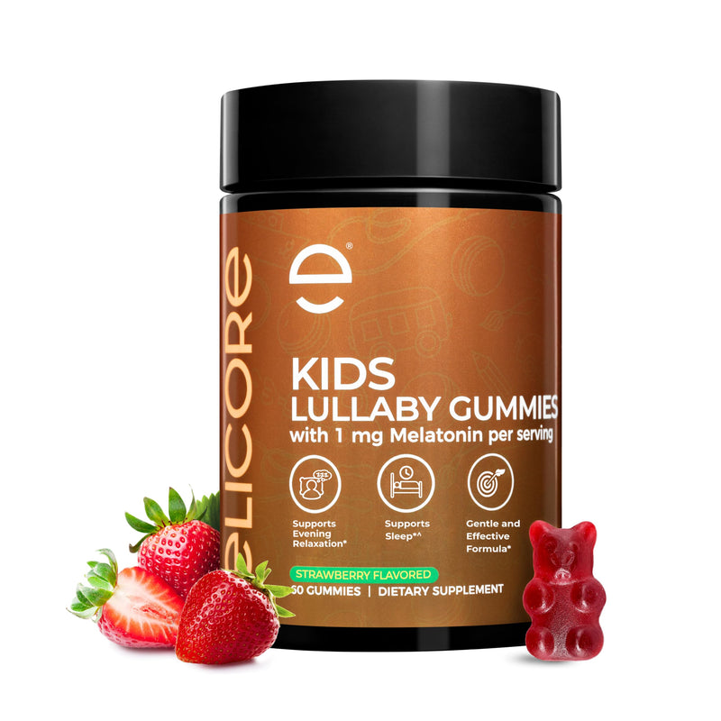 Premium 1 mg Melatonin Gummies Kids – Kids Sleep Gummies with Vitamin B6 and Strawberry Flavor – Children's Melatonin Gummies 3 in 1 Complex for Deep Sleep – 2 Month Supply Healthy Sleep