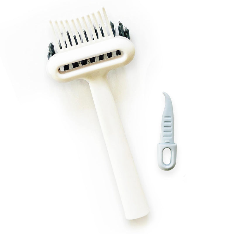 [Australia] - 2-in-1 Hair Brush & Comb Cleaner Tool with Pick: Effective Hairbrush Cleaning Tool for Removing Hair, Lint & Buildup. Easy Brush Disassembly for Salon & Home Use 