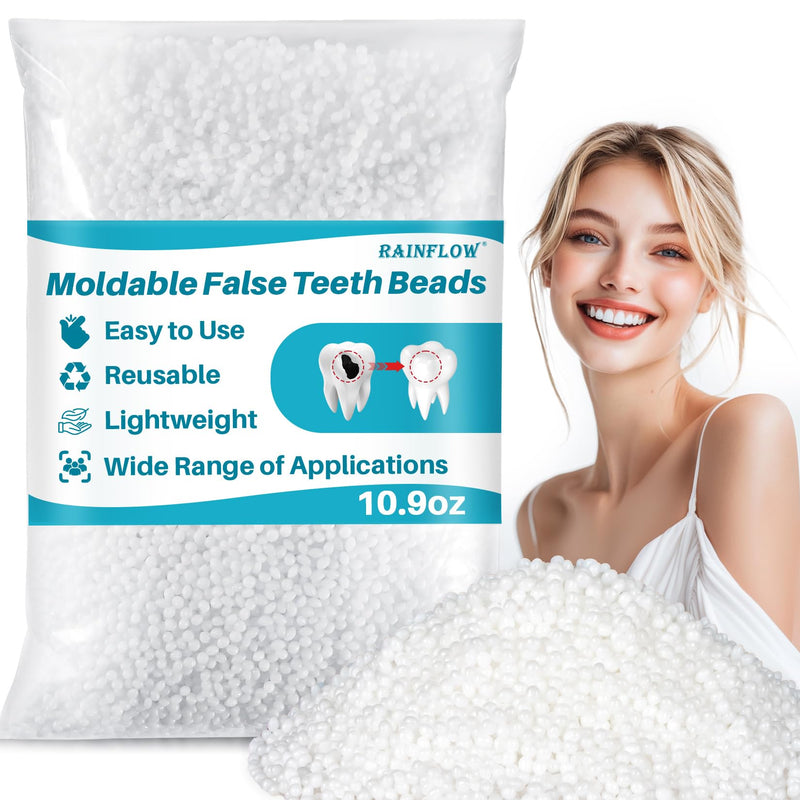 [Australia] - 10.9oz Thermoplastic Teeth Repair Beads - Moldable False Teeth Beads,Tooth Repair kit for DIY Tooth Filling,Plastic Pellets Replacement,for Halloween Vampire Teeth Fangs 