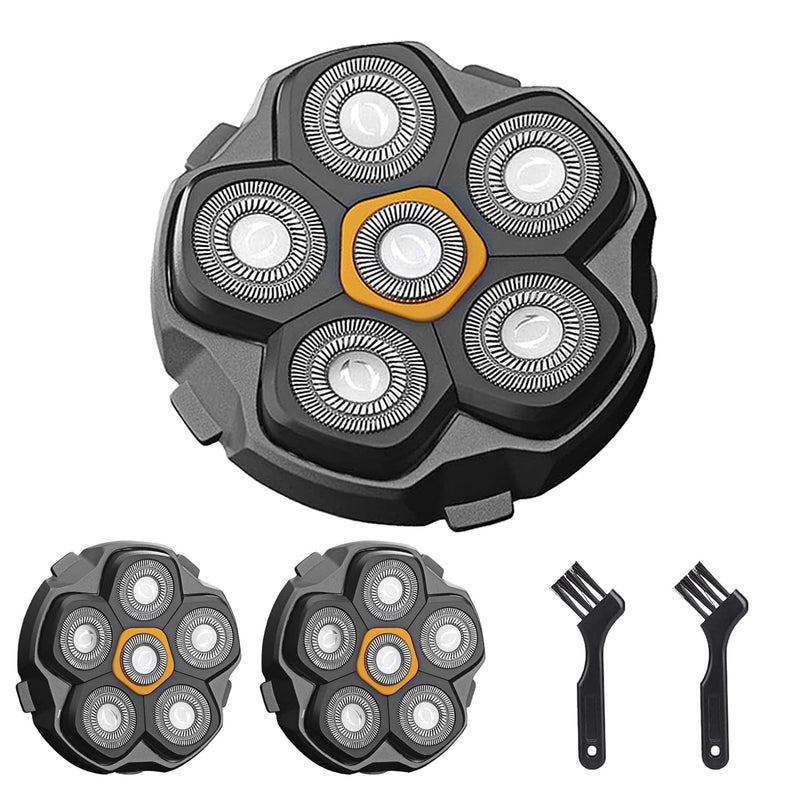 [Australia] - 6D Magnetic Replacement Shaving Heads 2PCS Washable for Bald Men's Electric Razors 