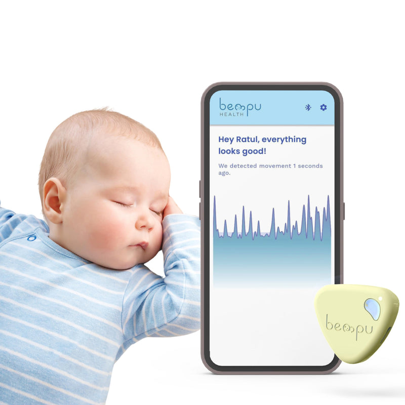 [Australia] - Bellybutton Baby Movement Monitor for Peace of Mind with Gentle Vibration, App Alerts, Easy Clip, Portable & Baby-Safe Design (Yellow) 