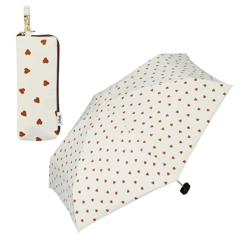 Wpc. Parasol Shade Jagged heart Small hearts Mini Shields sun 100% protection from UV ray Shields heat Good for rain or shine Foldable parasol Commute to work Commute to school Travel Stylish Cute Female Women 801-14828-102 Jaggy Heart Off