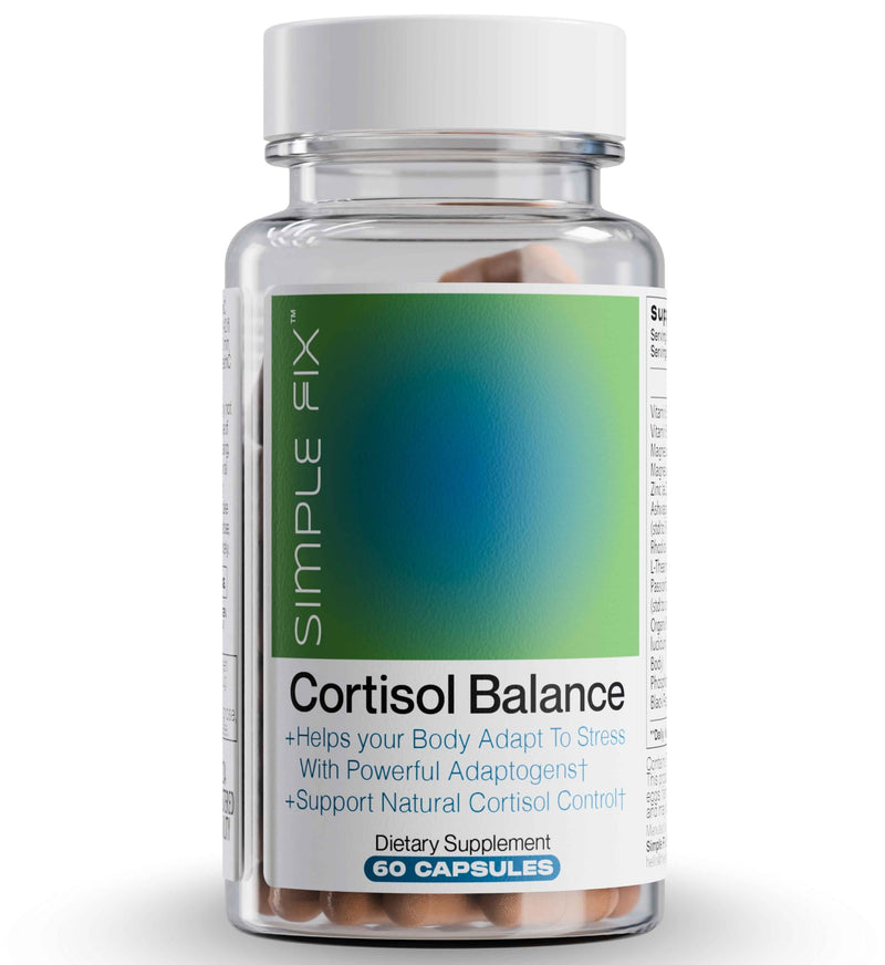 Cortisol Balance Supplement – Supports Stress, Focus & Daily Energy – with Ashwagandha, Rhodiola Rosea, L-Theanine, Magnesium, Zinc & B6 – Adaptogen Formula – Vegan Capsules