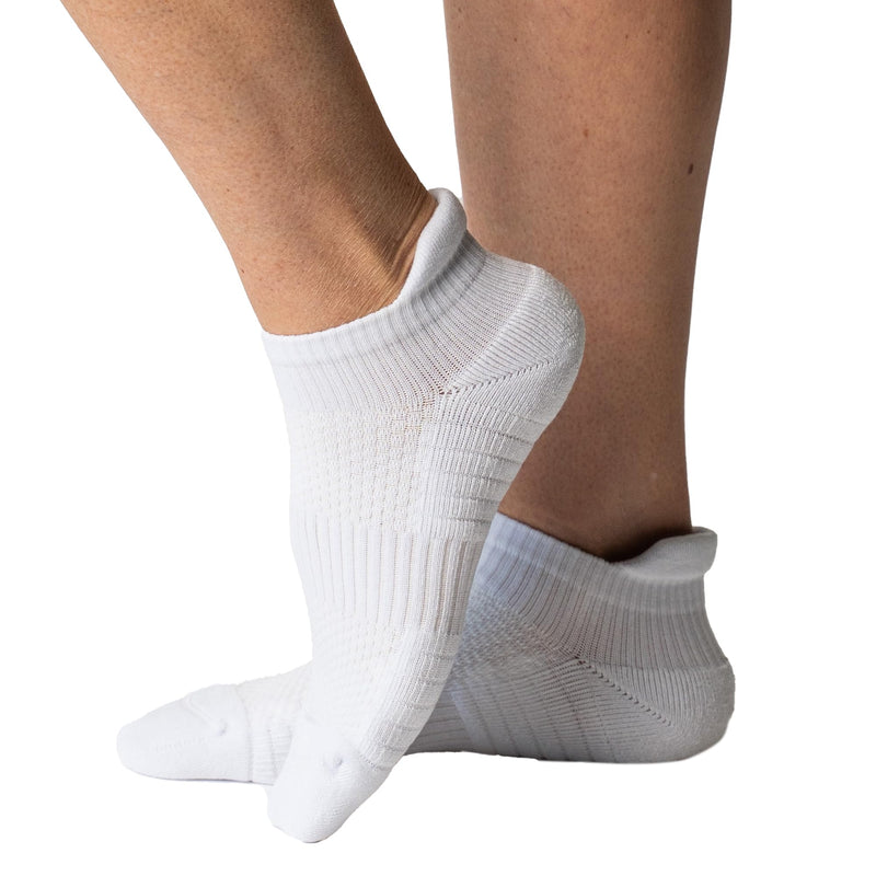 [Australia] - Viasox Ankle Compression Socks for Women & Men, 14 mmHg Support Improves Circulation, Extra Cushioned Large White 