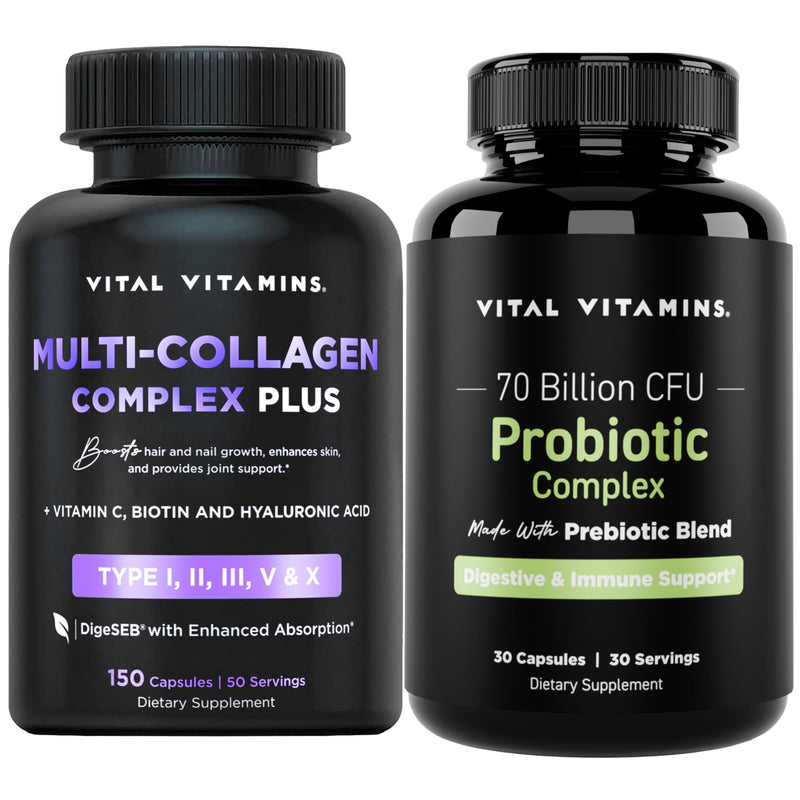Vital Vitamins Multi Collagen Complex Plus Capsules + Probiotic Complex