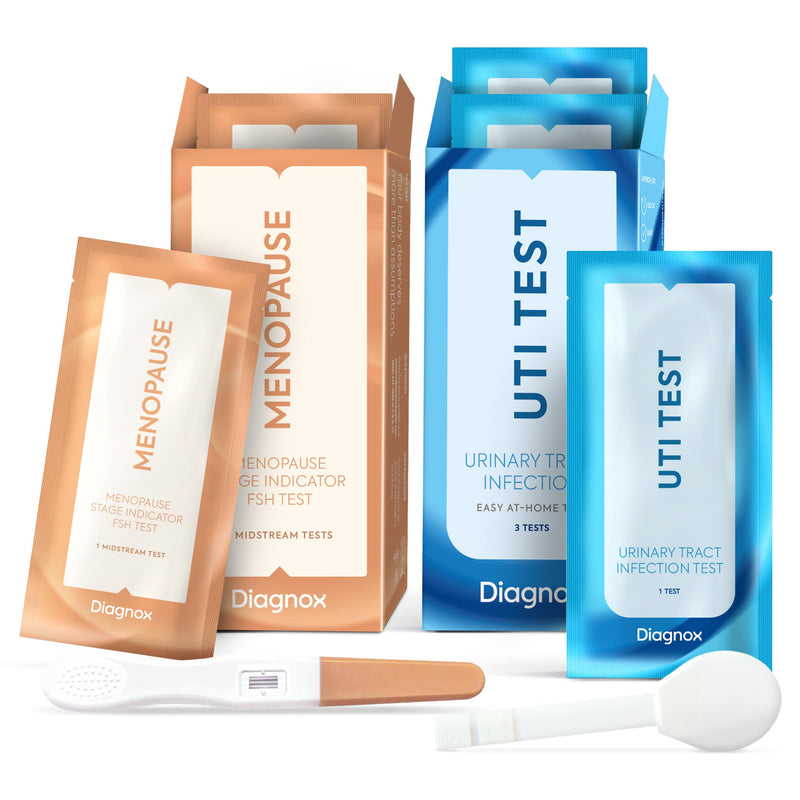 UTI Test Strips [3 Tests] and FSH Menopause Test [2 Tests] - Clinical Grade, Fast and Accurate