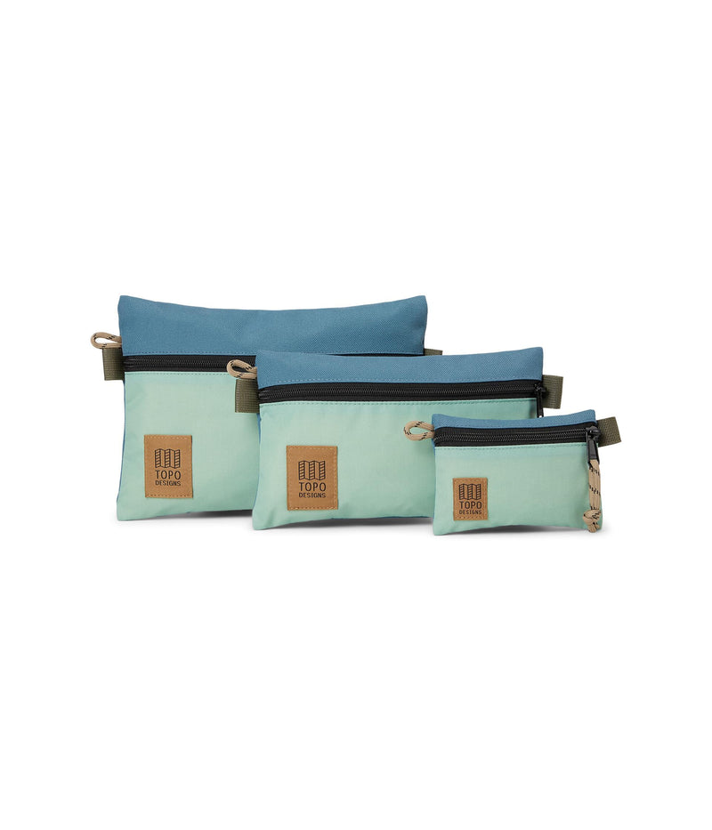 Topo Designs Unisex Accessory Bag Bundle, Stone Blue/Ash Green, One Size Carry-On 20-Inch