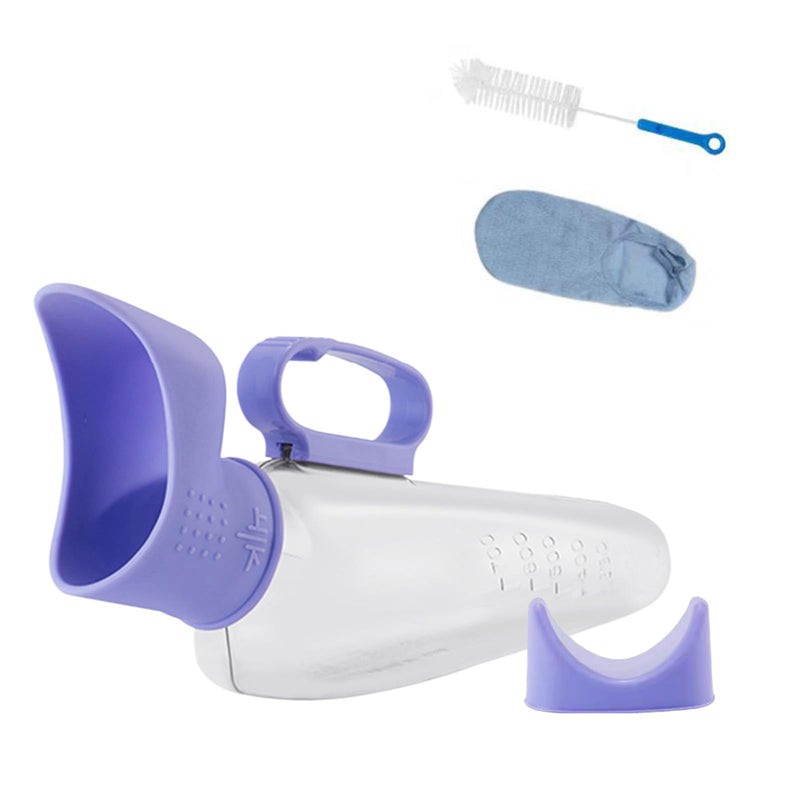 [Australia] - Female Urinal - Ergonomic Spill Proof Travel Pee Container with Hose for Women, 24 Oz Bed Pans for Elderly Females, Portable External Urine Collection Device Mobility & Daily Living Aids Female 