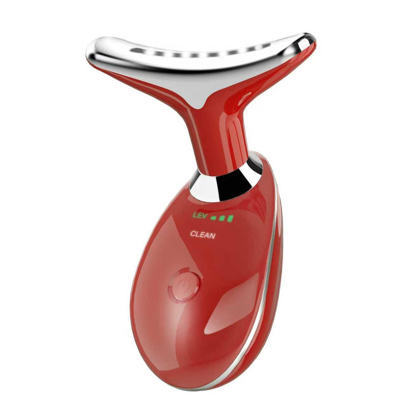 Facial Massager, Portable Face Neck Massager Wand for Skin Care(Red)