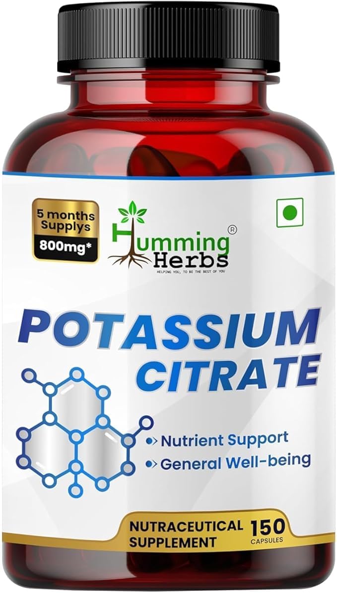 [Australia] - Potassium Citrate 800mg ‚Äì 150 Vegan Capsules | Daily Electrolyte & Mineral Support | No Additives | Non-GMO 150 Count (Pack of 1) 
