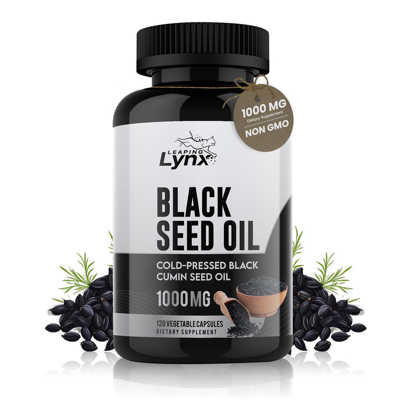 [Australia] - Pure Organic Cold-Pressed Black Seed Oil Capsules - Vegan Non-GMO Pure Nigella Sativa Black Cumin Seed Oil for Beauty Immunity & Overall Wellness Support - Thymoquinone-Rich 1000mg Serving (60 Day) 