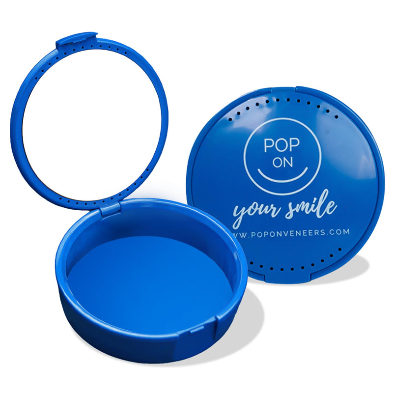 [Australia] - Invisalign Case with Mirror – Retainer Case & Denture Holder Soaking Container – Aligner, Mouth Guard & Slim Retainer Cleaner Storage – Travel-Friendly, Tablet-Compatible, Enamel-Safe Organizer 